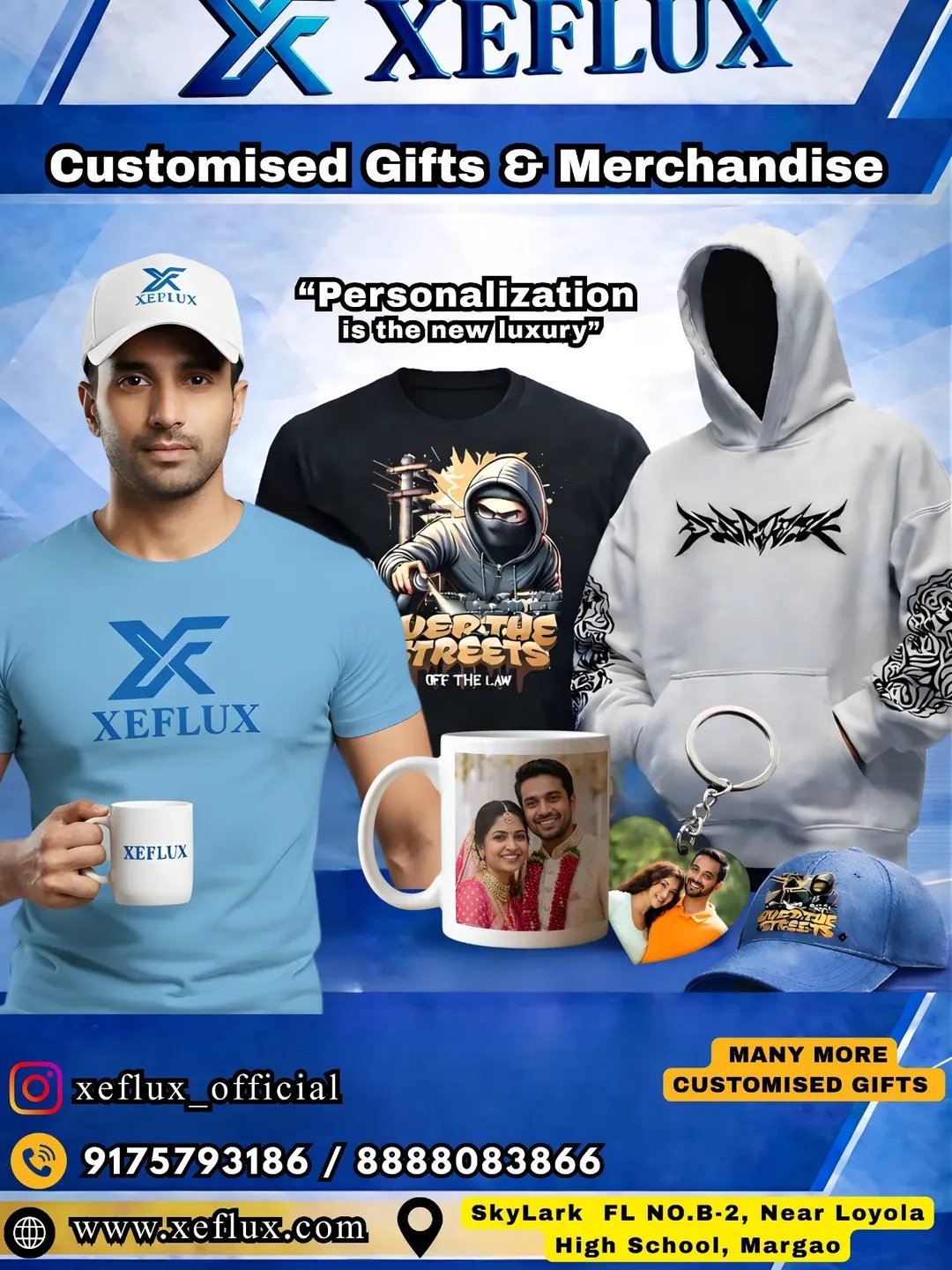 custom t-shirt printing xeflux margao goa