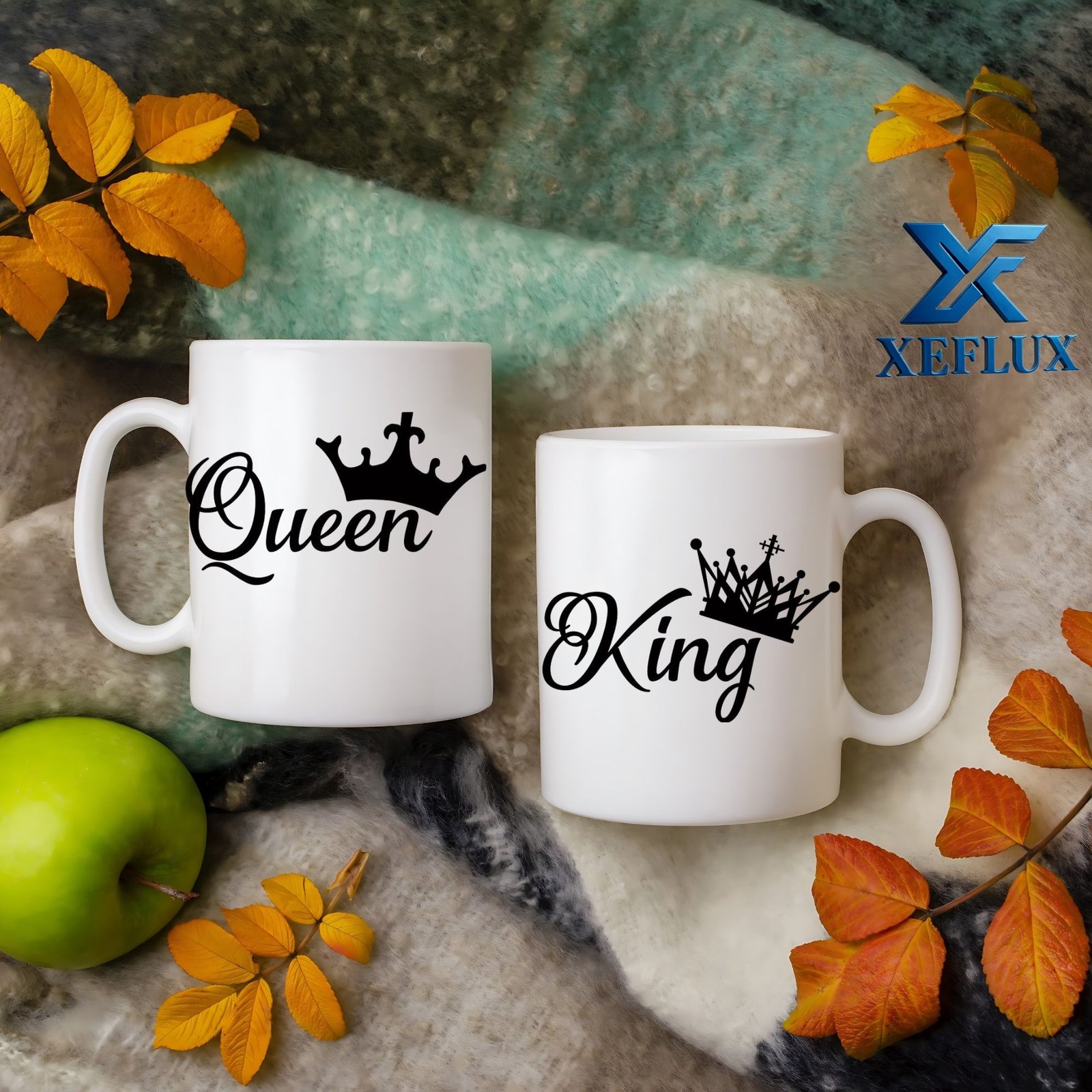 Royal Brew Couple Mug Set (King & Queen)