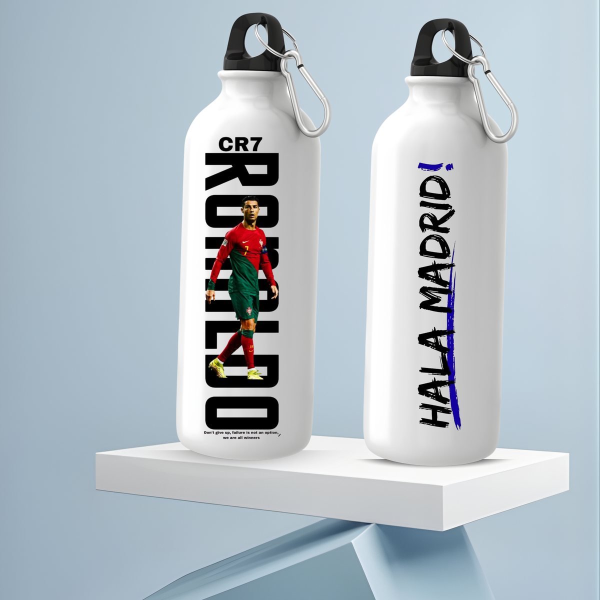 Ronaldo Hala Madrid Aluminium Sports Bottle, 750ml — custom printed, Xeflux Margao