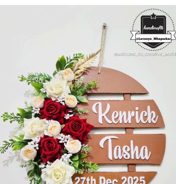 Floral Name Sign