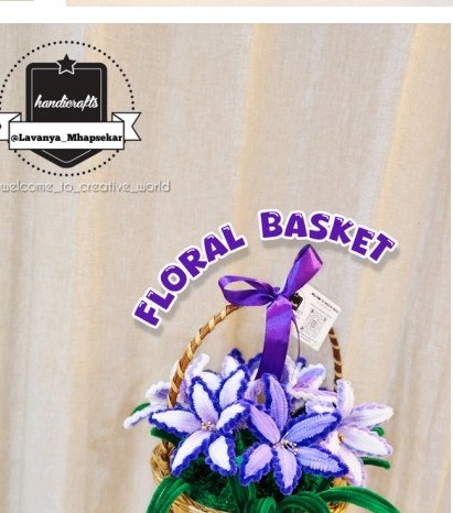 Handmade Floral Basket — custom printed, Xeflux Margao