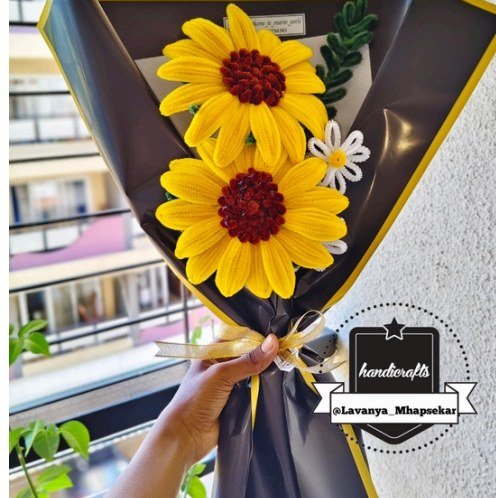 Handmade Sunflower Duo Bouquet