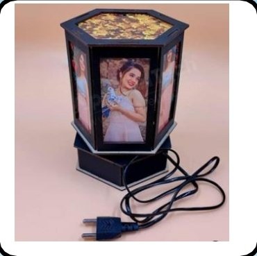 Hexagon Rotating Photo Lamp