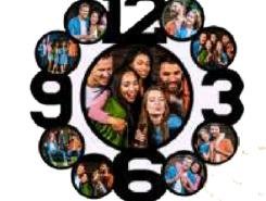 Custom printed Wall Clock – Round Collage 16x16 — Xeflux Margao Goa