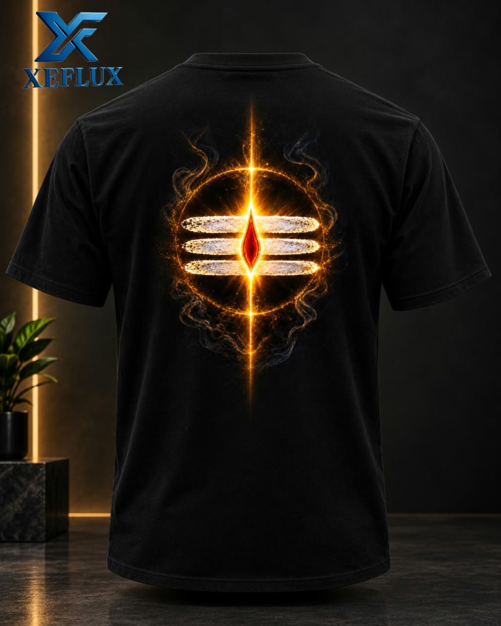 Tripundra Flame Oversized Tee — custom printed, Xeflux Margao